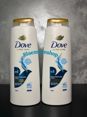 2 x 400ml Dove Light Daily Moisture Shampoo  Light Formula For Everyday Care - Image 1 of 4