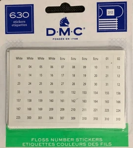 Customizable Number Stickers for Floss Bobbins 630 Labels Made in France - Picture 1 of 1