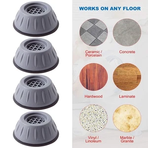 4-PCS Rubber Feet Base Pads Mat Anti Vibration Washing Machine Support Anti-Slip - Picture 1 of 13