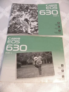 CANNON EOS 630 35mm Film Camera Original Owners Replacement Manuals Part 1 & 2 - Picture 1 of 1