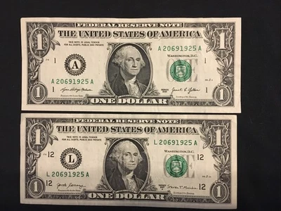 2017A/2021 $1 Same Ser #, Cir / Lot Of 2 - Image 1 of 2