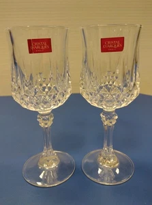 NEW 2 Cristal D'Arques Paris Wine Glasses Glass Set Liquor Champagne w/ Stickers - Picture 1 of 10