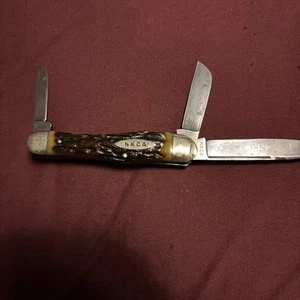 Vintage Robert Klaas 1980 NKCA Limited Run Stag Pocket Knife - Picture 1 of 5