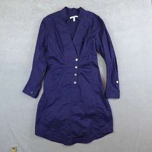 Derek Lam 10 Crosby Kleid Damen Baumwolle Flechtgürtel Rüschen Mini Blau Größe 0 - Bild 1 von 8