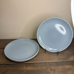 RUSSEL WRIGHT Iroquois Casual ICE BLUE 9.5" Dinner Plates - SET OF 3 - Picture 1 of 7