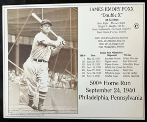 James Emory Foxx "Double X"  - 1992 TV Sports Mailbag - 500th Home Run - Picture 1 of 2
