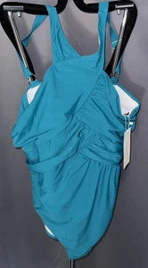Bloom Chic Teal One Piece Swim Suit Sz 22-24 - Picture 1 of 3