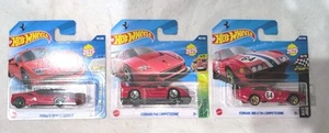 Set Of 3x 2025 Hot Wheels Ferrari SF90 Stradale, F40 & 365 GTB4 Competizione New - Picture 1 of 4
