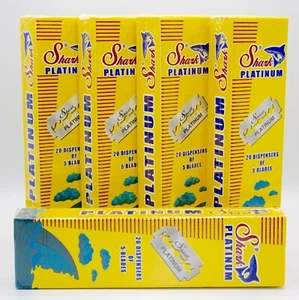 5xSHARK PLATINUM | Double Edge Razor Blades 100ct (500count) - Picture 1 of 1