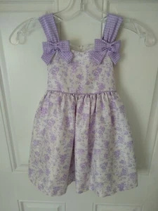 Darling Lavender Floral Print Bonnie Jean Dress Size 4 - Picture 1 of 5