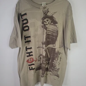 Anvil 100% Organic Cotton size XXL Fight it out shirt skeleton dragon 2XL - Picture 1 of 9