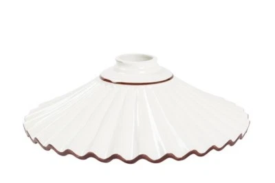 Ceramica per lampadario a sospensione ricambio sostitutivo BORDO MARRONE 30 CM - Immagine 1 di 2