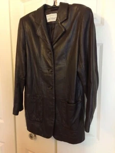 Lord and Taylor women’s brown leather jacket size 10 - Bild 1 von 6