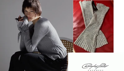 LUXURIOUS CHRISTOPHER FISCHER LONDON CASHMERE ARM WARMERS FINGERLESS GLOVES NWT - Image 1 of 4