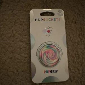 PopSockets PopGrip Phone Grip & Stand Swap Top Jawbreaker Gloss Rainbow Swirl - Picture 1 of 2