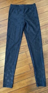Girls Size 11-12 Black Stars on Black Leggings By Pixie Lane - Picture 1 of 5