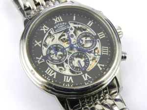 Rotary Men's Automatic Skeleton Day/Date Watch GB00242/04 - 100m - Picture 1 of 8