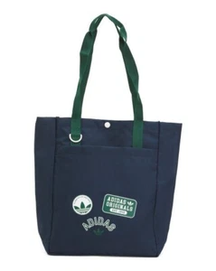 ADIDAS Originals Simple Tote Durable Canvas Construction 15.5X14X4" Navy Green - Picture 1 of 5