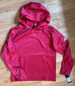 New Adidas Climawarm Youth XL Red Hoodie Hooded Sweatshirt NWT - Picture 1 of 7