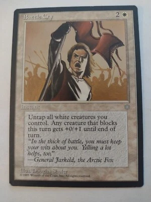MTG Magic The Gathering Card Battle Cry Instant White Ice Age 1995 - Image 1 of 2