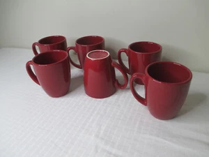 Corelle Coordinates Steinzeug Kaffeebecher beerenrote Farbe 4" 6er Set - Bild 1 von 4
