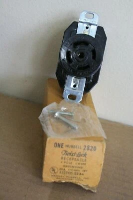 HUBBELL 2820 LOCKING RECEPTACLE - Image 1 of 4