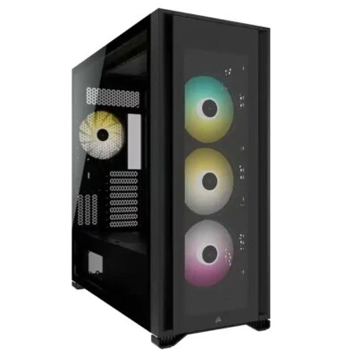 840006639435 Corsair | Tempered Glass Full-Tower PC Case | iCUE 7000X RGB | Side - Image 1 of 2