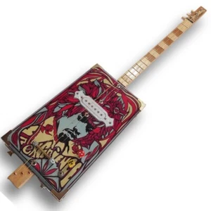  The Hendrix Experience 3T Special 3 A Cigar Box Guitar Matteacci's Italy  - Imagen 1 de 5