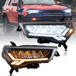 Faros reflectores LED para Toyota 4Runner 2014-2022 negros LED DRL con secuencial - Imagen 1 de 9