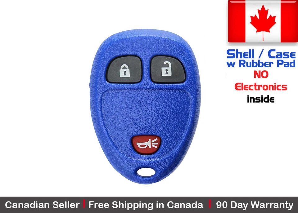 1x Blue Replacement Keyless Remote Key Fob For Chevy Buick Pontiac - Shell Case - Image 1 of 1