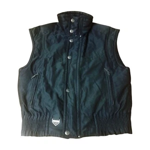 VTG Spyder MED Mens Black Fleece Full Zip Vest Zip Pockets - Picture 1 of 13