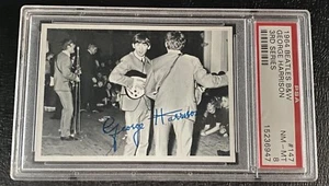 1964 Beatles B&W 3rd Series PSA 8 #147 Paul McCartney George Harrison Card Topps - Picture 1 of 3