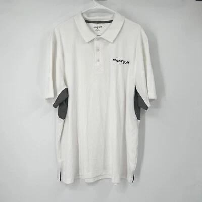 Polo de golf blanco de manga corta Crocs para hombre algodón Pima XXL 2X deportes atléticos Foto 1 de 4