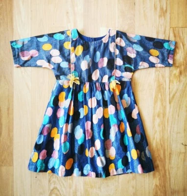 Vestido de pollo rosa estampado de puntos 7 años nuevo sin etiquetas Foto 1 de 4