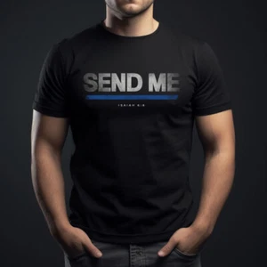 T-Shirt Send Me dünne blaue Linie Polizist Ersthelfer Shirt Herren Frauen - Bild 1 von 2