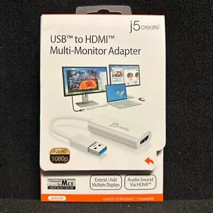 BRAND NEW USB to HDMI Multi-Monitor Adapter- J5 Create HD 1080p - Picture 1 of 2