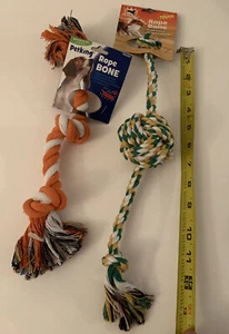 Dog Rope Bone Toy PetKing 2 In One Bundle Strong Knotted Play For Doggie Play - Picture 1 of 1