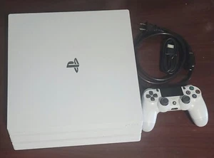 Sony PlayStation 4 Pro 1TB Glacier White Limited Destiny 2 Edition With 6 games - Picture 1 of 5