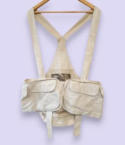 Ziggy Chen Beige Ramie Utility Belt Dungarees Shanghai Size 48 XL S/S 2017 - Picture 1 of 18