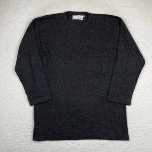 Vintage Cashmere Sweater Womens Medium Pullover Gray Pocket Scotland - Picture 1 of 6