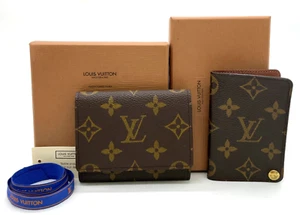Auth Louis Vuitton Monogram Porte Carte CardCase M60937/M62920 W/B Set2 SK040655 - Picture 1 of 20