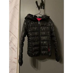 Zara girls size 7/8 black and pink puffer jacket coat  - Picture 1 of 4