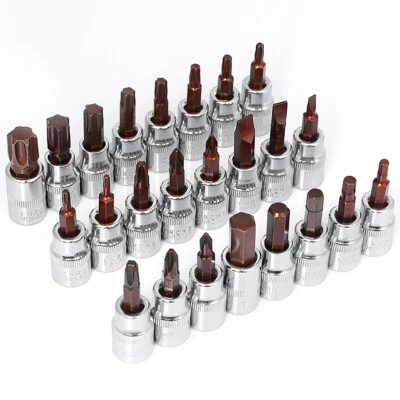 Torx/Phillips/Slotted/Hex/Pozi Bits Set & 1/4in. Drive Ratchet Wrench Sockets - Image 1 of 4
