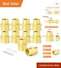 Brass Pipe Fitting - Coupling, Reducer Adapter - 3/8" X 1/4" Npt Female - 10Pcs