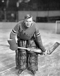 1934 New York Rangers Goalie Andy Aitkenhead Black & White 8 x 10 Photo Bild - Bild 1 von 1