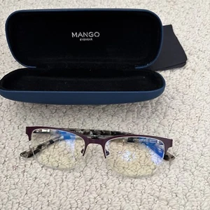 Mango Brille Lesebrille +1,25 71860 Blau Hell Dunkelrot Schildpatt Gestell - Bild 1 von 4