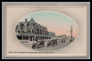 Rara PLAYA NUEVA HAMPSHIRE OCEAN HOUSE en OCEAN AVE. Era Autos SHIPLEY DB, c 1910 - Imagen 1 de 2