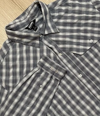 Blackhawk! Tactical Men’s XL Grey/Blue Plaid Long Sleeve Casual Shirt Button Up - Image 1 of 4