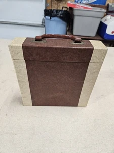 Vintage Record Case, Box w/ Handle, Fits 10" Vinyl LP Albums - Picture 1 of 8