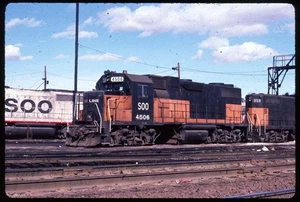 Original Rail Slide - SOO Soo Line 4506 St Paul MN 2-1988 - ex MILW Bandit - Picture 1 of 1